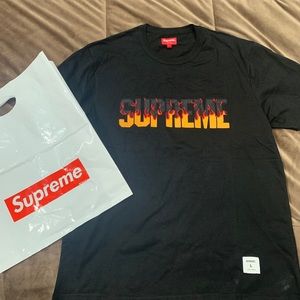 supreme flame tee